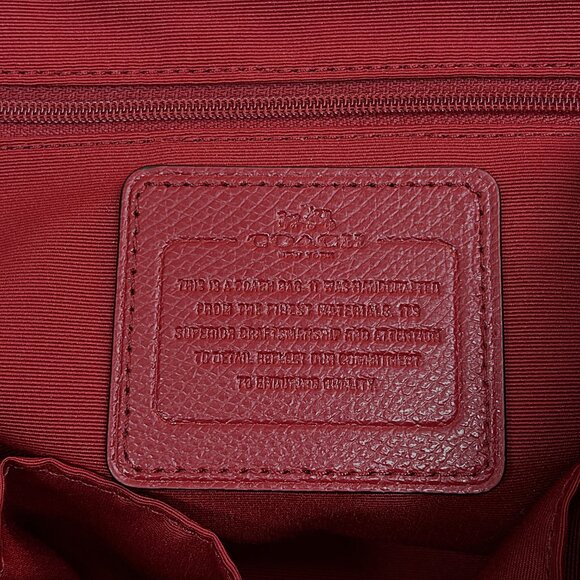 Coach Ward Steen With Leather Trim Monogram Purse Red Tag Tote Bag Pockets - Picture 7 of 16